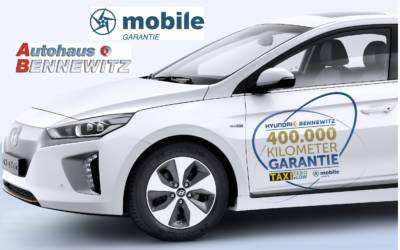 Neue Topabsicherung für eTaxis von mobile GARANTIE & Hyundai Taxizentrum Bennewitz